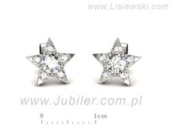 Złote Kolczyki z brylantami białe złoto proba 585 - K15367b
