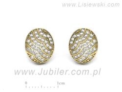 Złote Kolczyki z brylantami żółte złoto 585 - K15382z