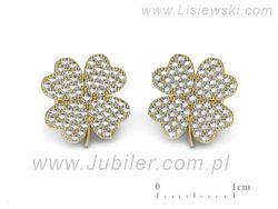 Złote Kolczyki z brylantami żółte złoto 585 - k15511z