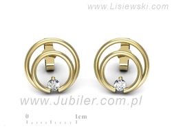 Złote Kolczyki z brylantami żółte złoto 585 - K15573z