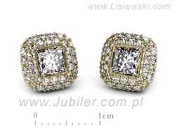 Złote Kolczyki żółte złoto z diamentami - k16136z