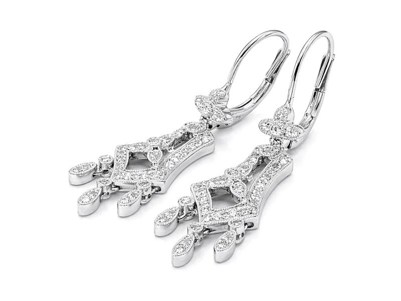 Złote kolczyki z brylantami białe złoto - kol_bry_06_750 - 2