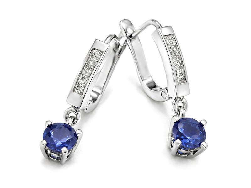Kolczyki z szafirami i diamentami - kol_szafbr - 1