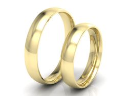 Złote obrączki ślubne próba 585 - o4013z