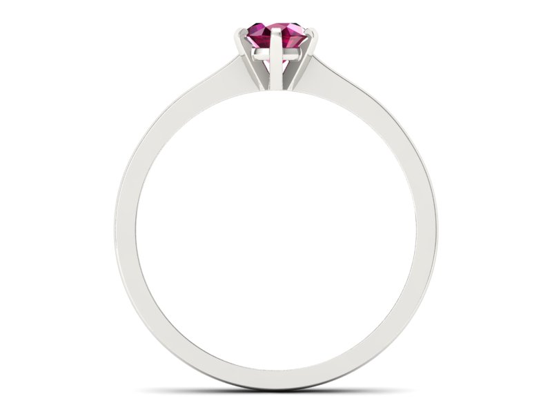 Złoty pierścionek z rubinem białe złoto - p15003br - 2