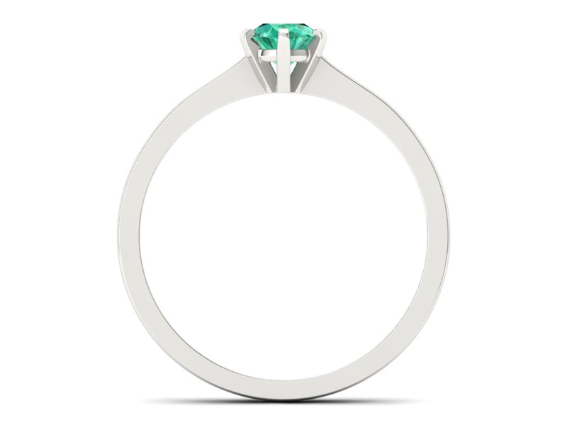 Złoty pierścionek ze szmaragdem - p15003bsm - 2