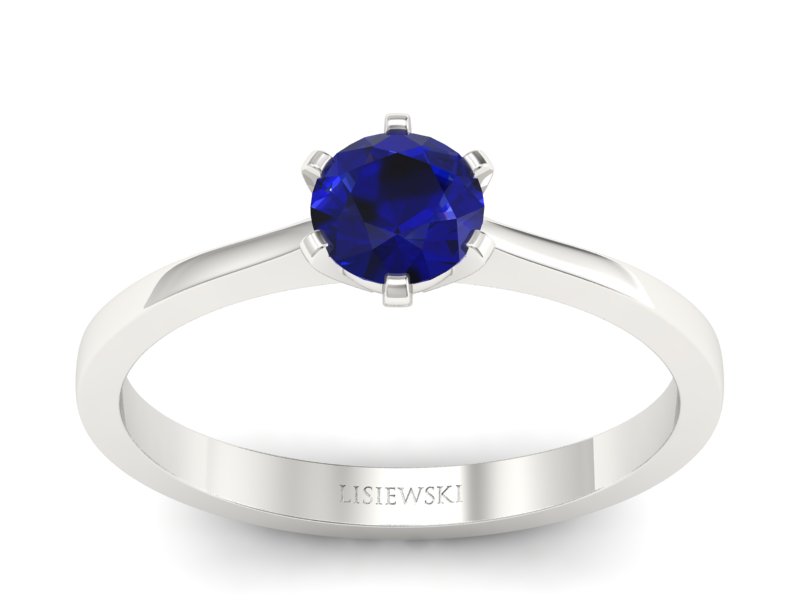 Złoty pierścionek ze spinelem białe złoto - p15003bsp - 1