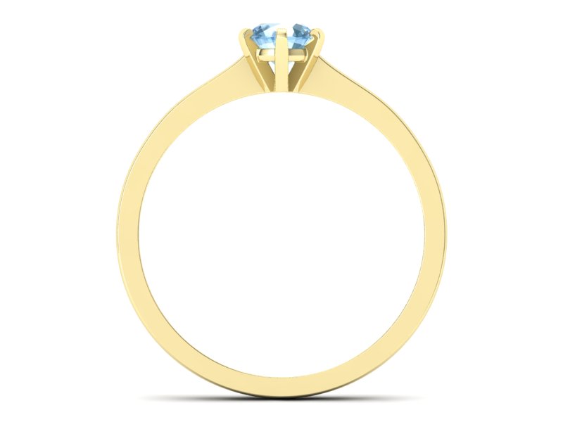 Złoty pierścionek z topazem - p15003za - 2