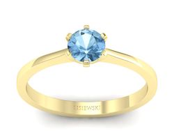 Złoty pierścionek z topazem - p15003za