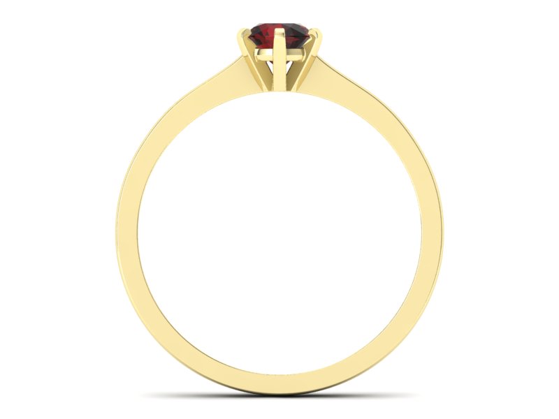 Złoty pierścionek z granatem żółte złoto - p15003zgr - 2