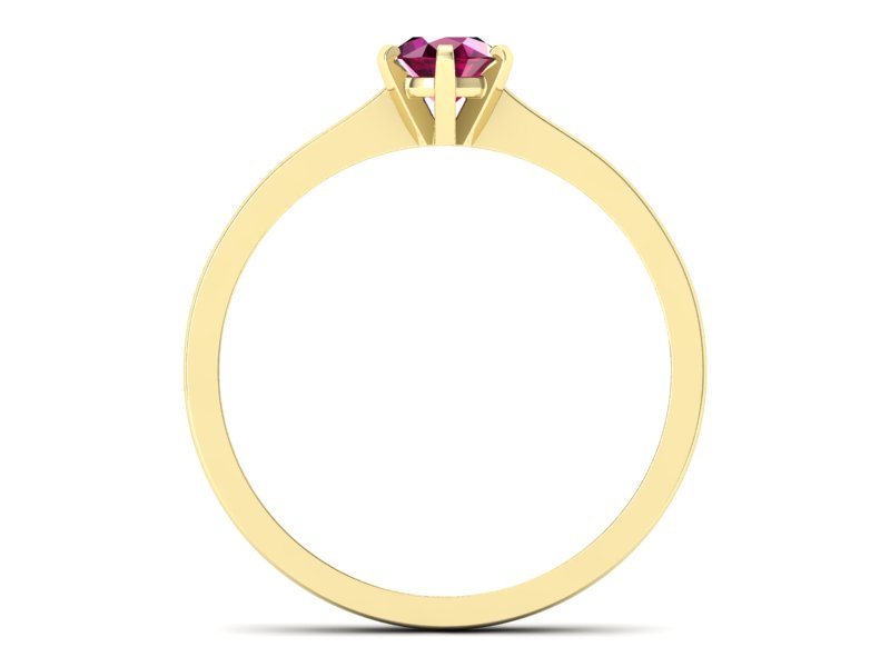 Złoty pierścionek z rubinem żółte złoto - p15003zr - 2