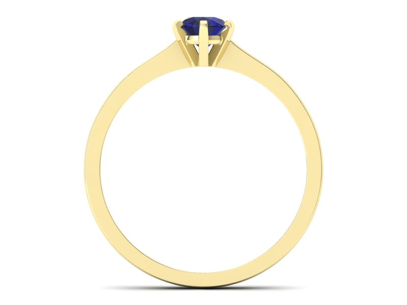 Złoty pierścionek żółte złoto spinel - p15003zsp - 2