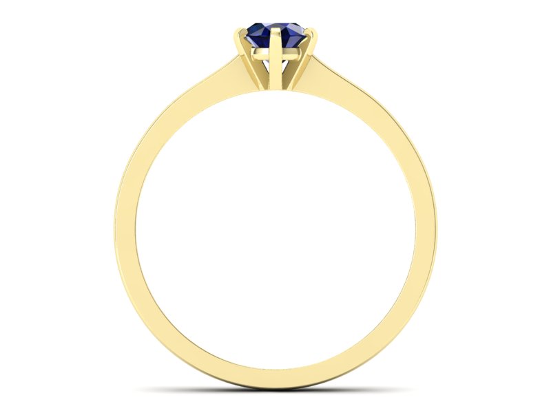 Złoty pierścionek z szafirem żółte złoto - p15003zsz - 2