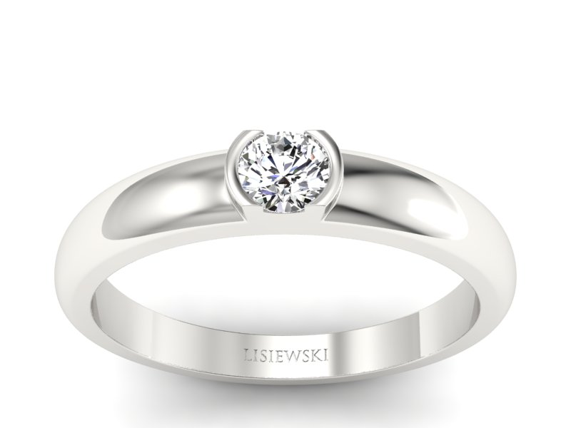 Pierścionek zaręczynowy z brylantem - P15004b_P1_F - 1