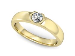 Pierścionek zaręczynowy z diamentem zloty - P15004z_Si2_H