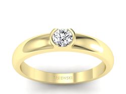 Pierścionek z diamentem żółte złoto - P15004z_Si2_H