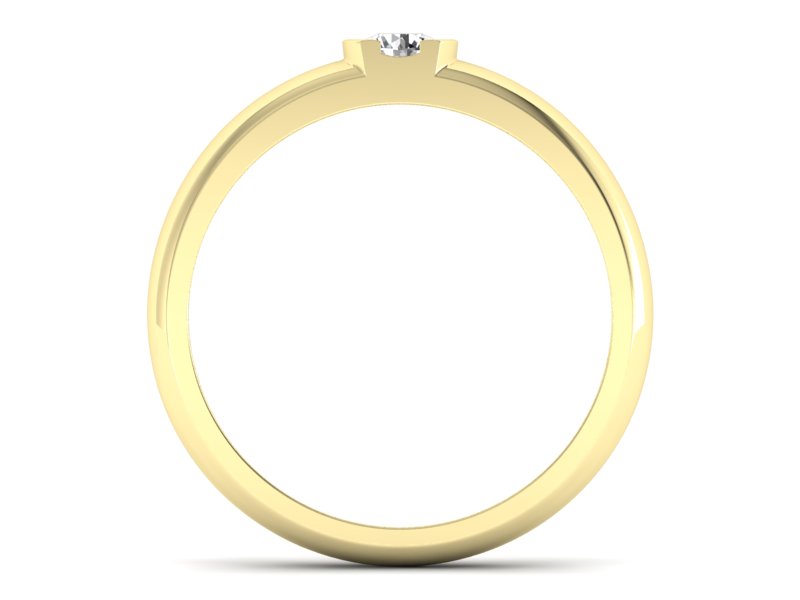 Pierścionek z diamentem żółte złoto - P15004z_Si2_H - 2