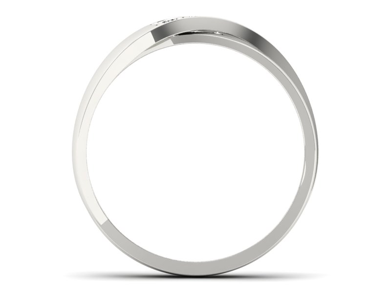 Złoty pierścionek z brylantami białe złoto - P15005b - 2