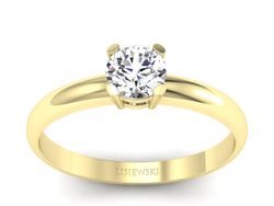 Pierścionek zaręczynowy z diamentami złoto 585 - P15013z