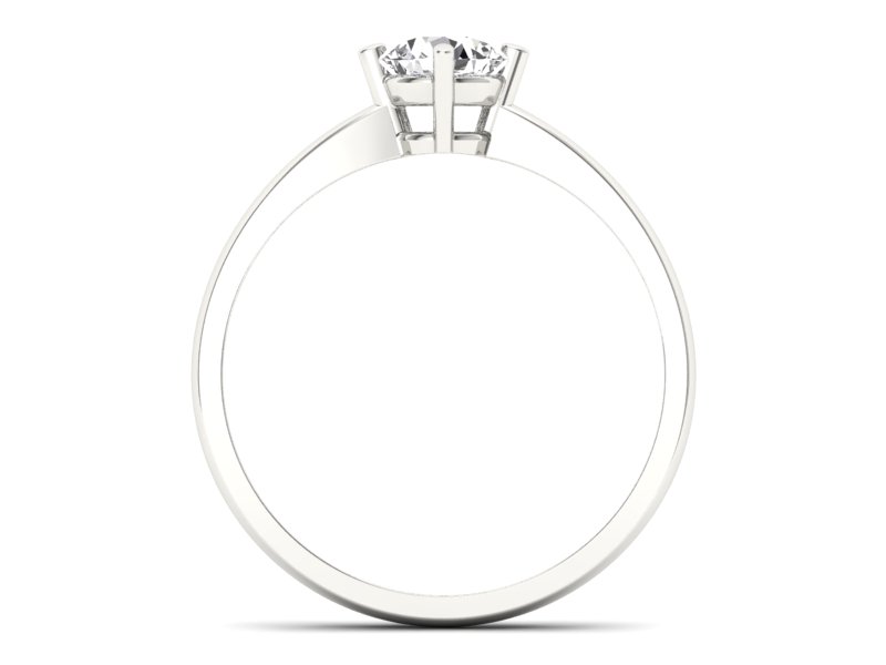 Złoty pierścionek z brylantem białe złoto - P15015bbr_VS_F - 2