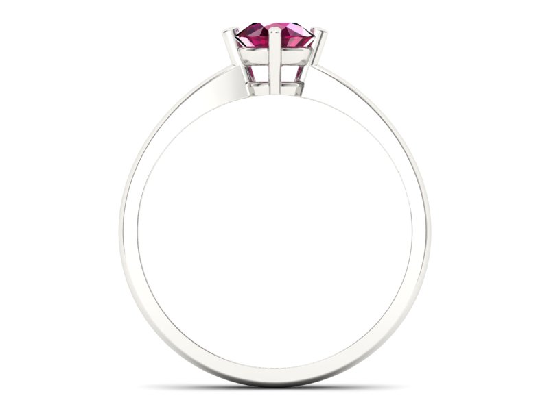Pierścionek zaręczynowy z rubinem białe złoto - P15015brub - 2