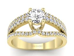 Złoty pierścionek z diamentami - P15016zbr_SI_J