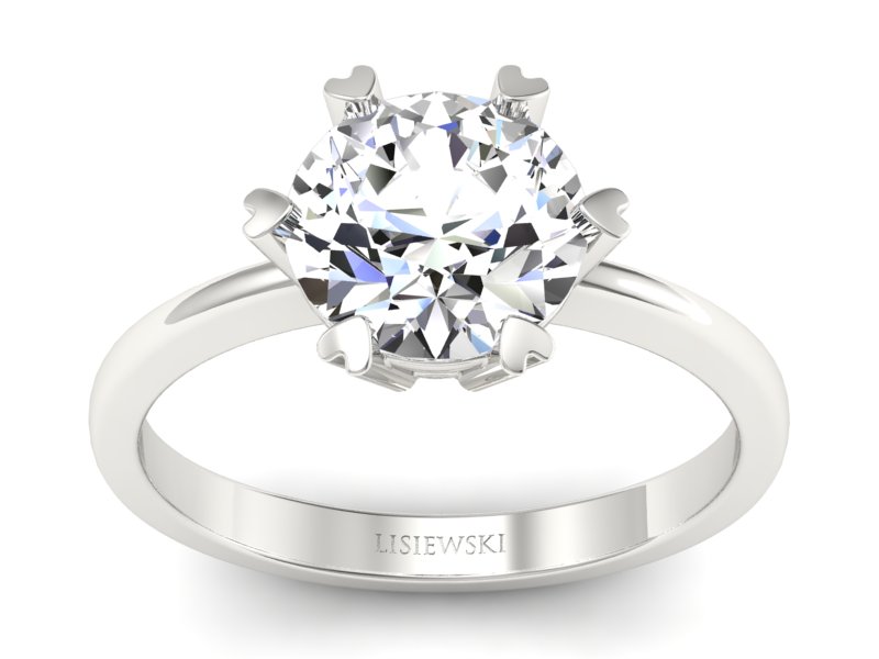 Pierścionek zaręczynowy z brylantem - p15020bbr_SI_H - 1