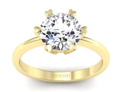 Złoty pierścionek zaręczynowy z brylantem - p15020zbr_SI_I