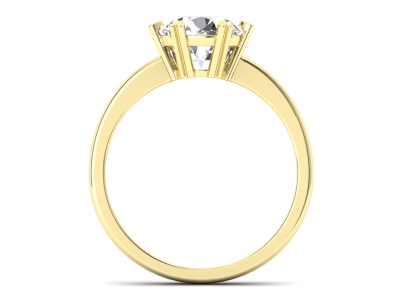 Złoty pierścionek zaręczynowy z brylantem - p15020zbr_SI_I - 2