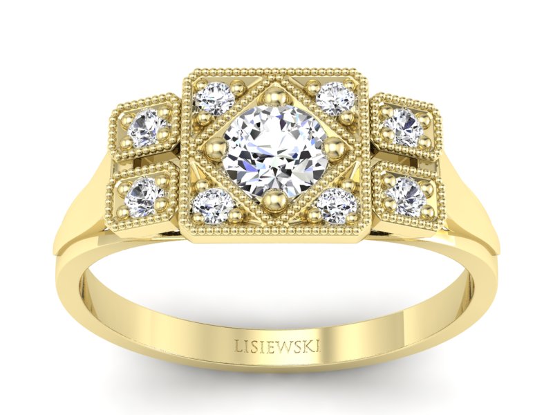 Pierścionek zaręczynowy z brylantami - P15021zbr_VS_E - 1