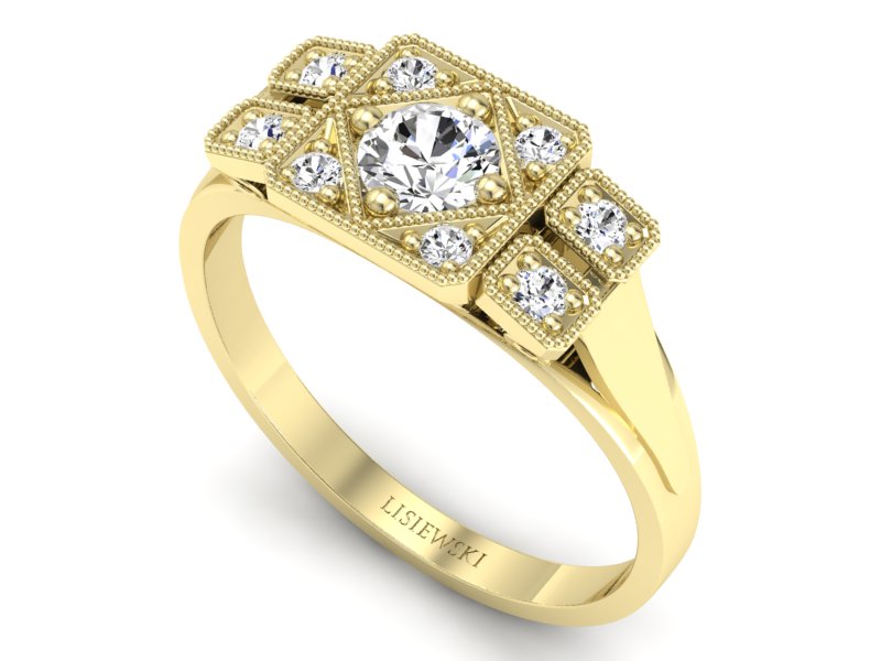 Pierścionek zaręczynowy z brylantami - P15021zbr_VS_E - 3