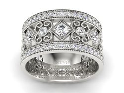 Pierścionek obrączka z diamentami białe złoto - p15022b