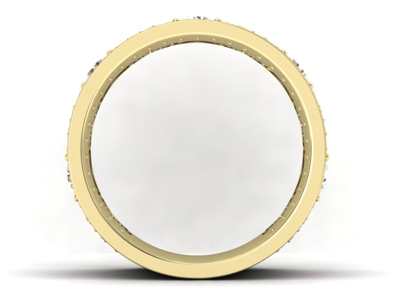 Pierścionek obrączka z brylantami i rubinami - p15022zr