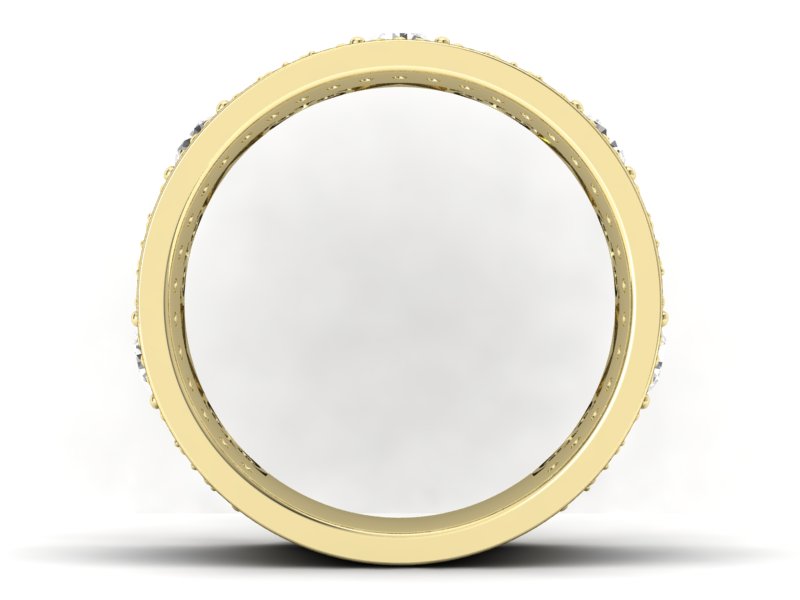 Pierścionek obrączka z brylantami i szafirami - p15022zsz - 2