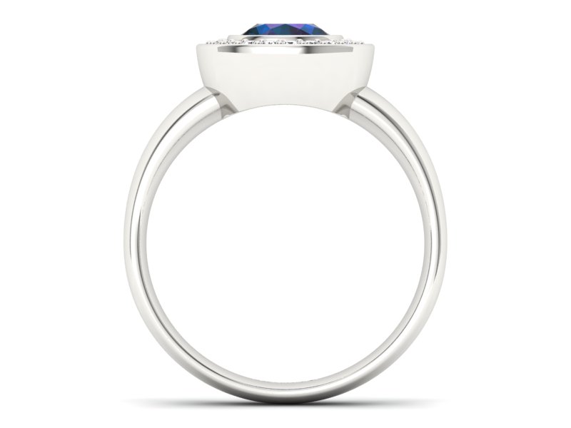 Pierścionek białe złoto z aleksandrytem - P15023b_al - 2