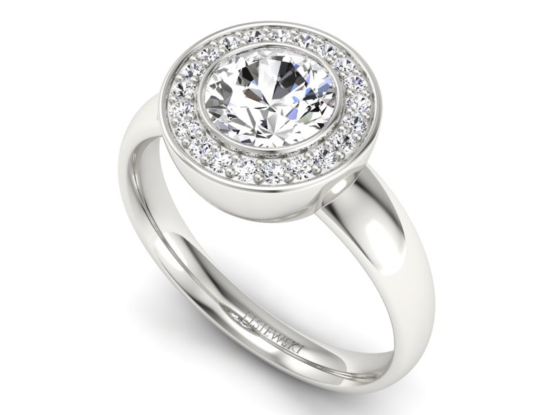 Pierścionek zaręczynowy z brylantami złoty - P15023b_SI_F - 3