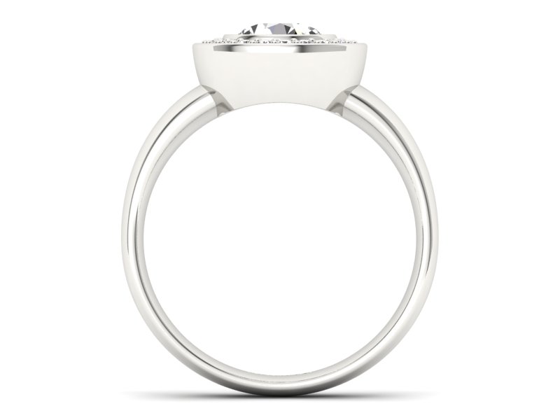 Pierścionek zaręczynowy z brylantami złoty - P15023b_SI_F - 2