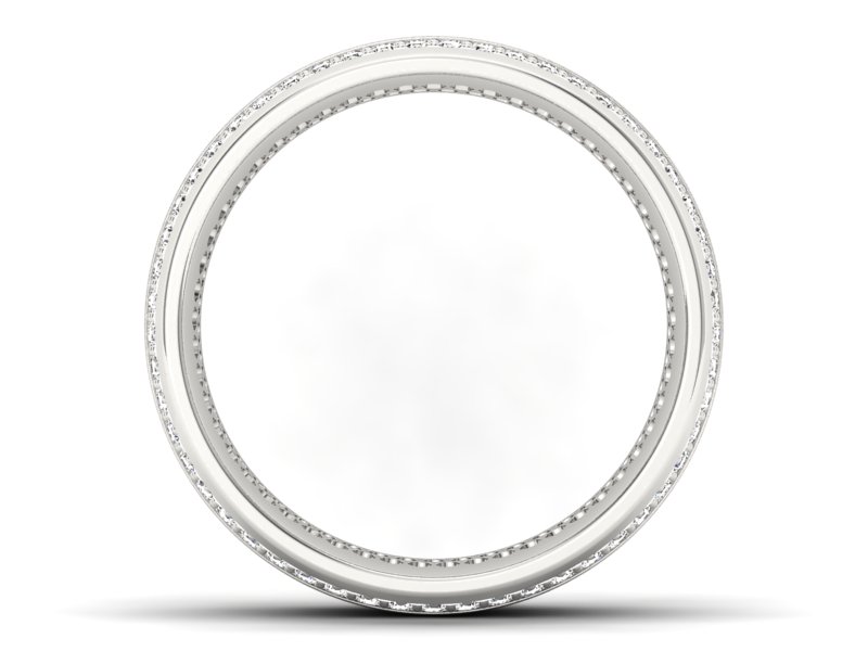 Obrączka z brylantami białe złoto - p15029b - 2
