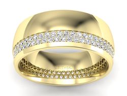 Obrączka z brylantami żółte złoto - p15029z