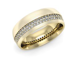 Obrączka z brylantami żółte złoto próba 585 - p15029zmp