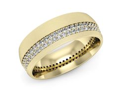 Obrączka z brylantami żółte złoto próba 585 - p15029zms
