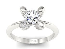 Pierścionek zaręczynowy z brylantami - P15031bbr_SI_G