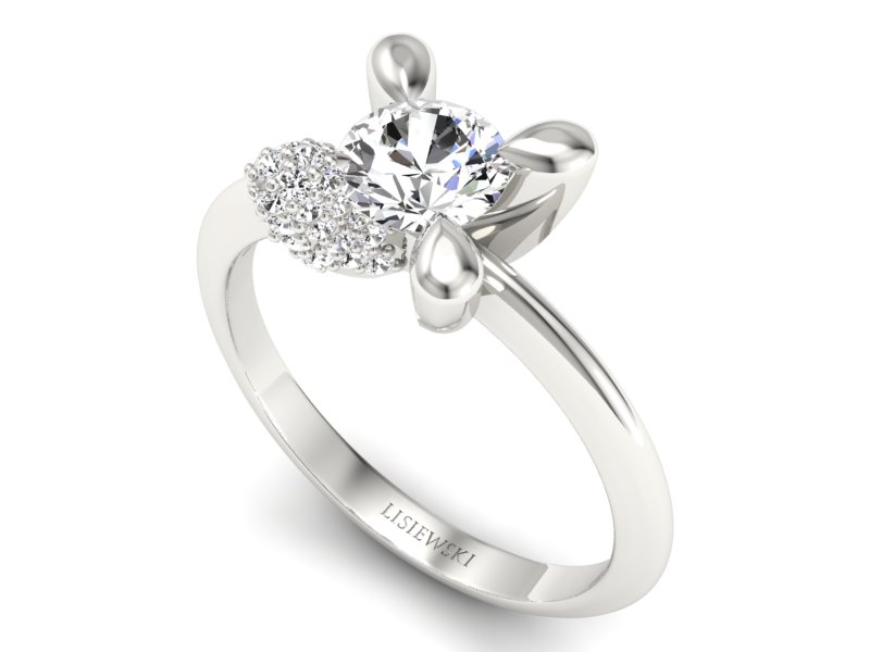 Pierścionek zaręczynowy z brylantami - P15031bbr_SI_G - 3