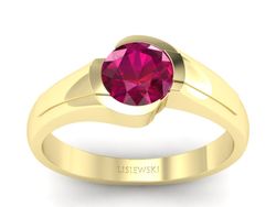 Złoty pierścionek z rubinem żółte złoto - p15032zr