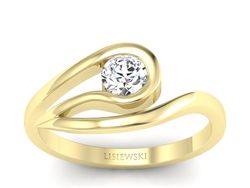 Złoty pierścionek z brylantem - P15033z_SI_F