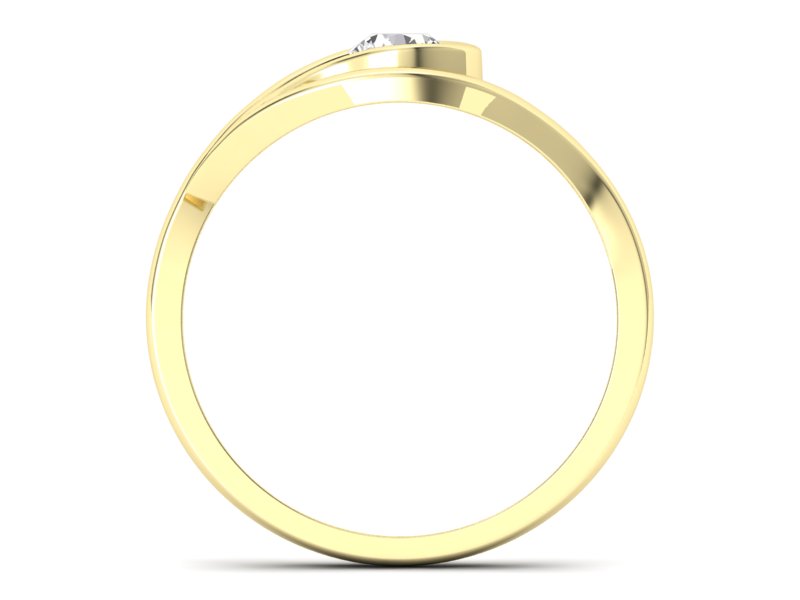 Złoty pierścionek z brylantem - P15033z_SI_F - 2