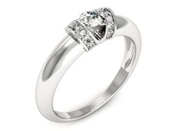Pierścionek zaręczynowy z diamentami złoto 585 - p15039b