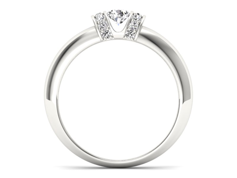 Pierścionek zaręczynowy z diamentami - p15039b - 2