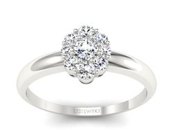 Pierścionek zaręczynowy z diamentami złoto 585 - p15040b