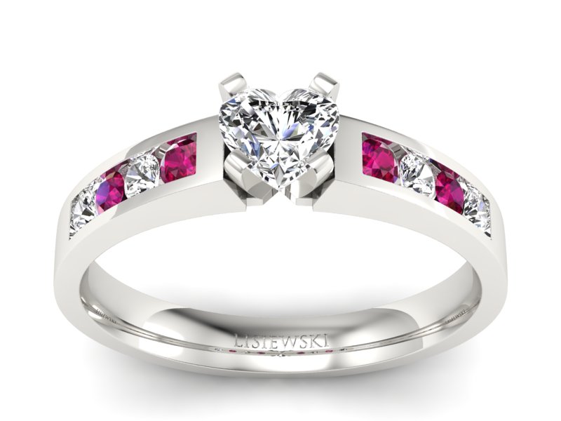 Pierścionek z diamentami i rubinami - P15042br_rub - 1